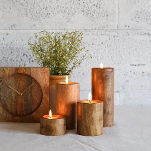 Wooden Candle Holder