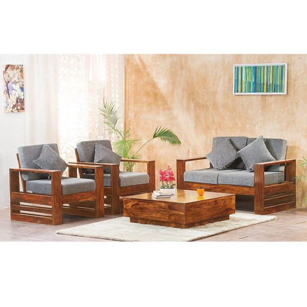 Sofa Set With Centre Table (Teak Wood)