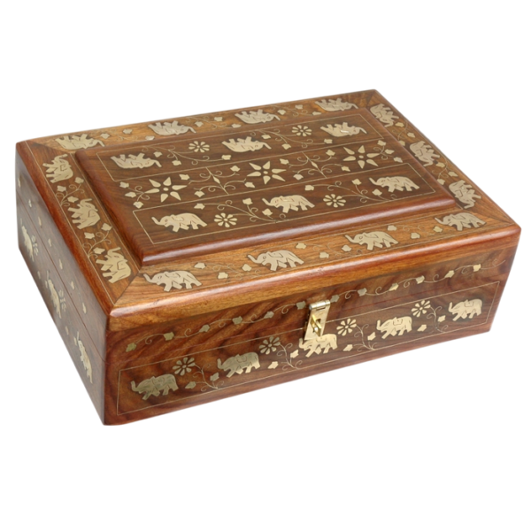 Sheesham Box (Brass Inlay)