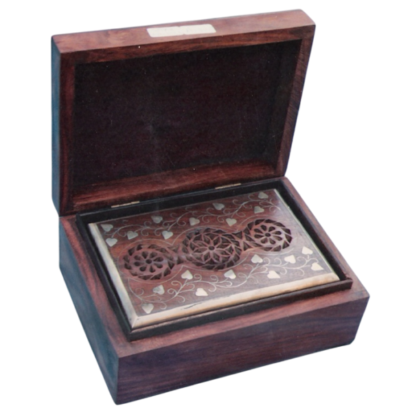 Coaster Set with Box (Sheesham)