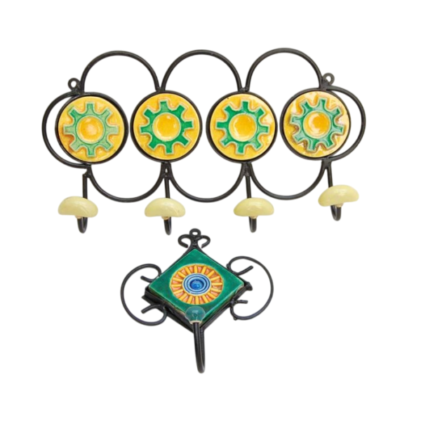 Cloth Hook (Iron with Porcelene Tiles)